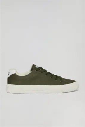 Zapatilla Habana de lona verde caqui para hombre con detalles Polo Club