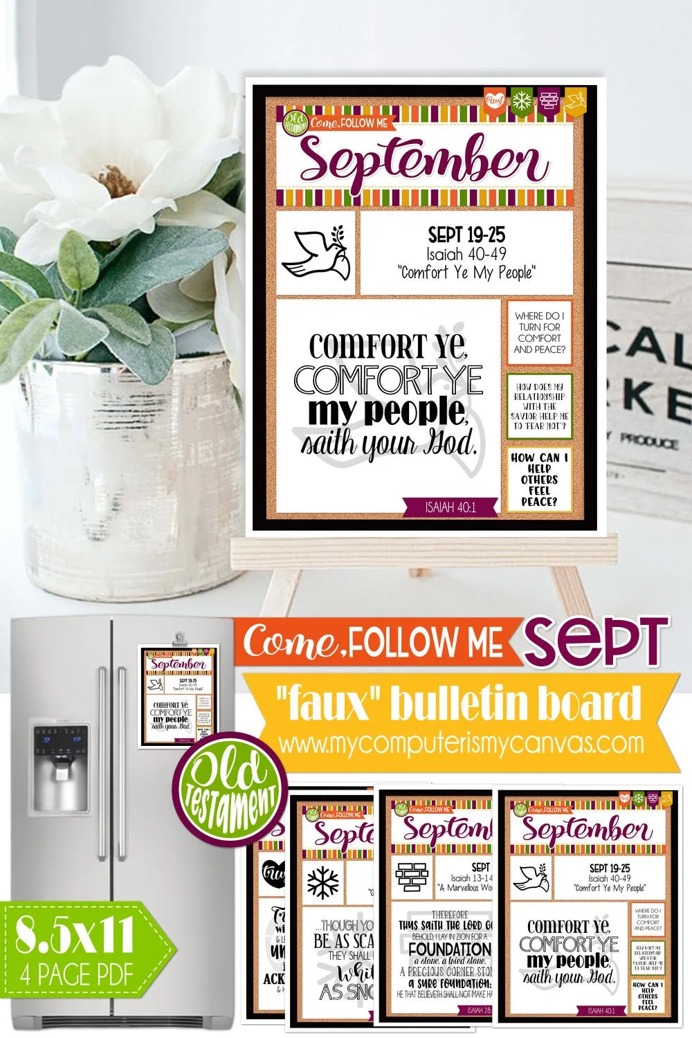 2022 CFM Old Testament "FAUX" Bulletin Board Sheets {SEPTEMBER} PRINTABLE