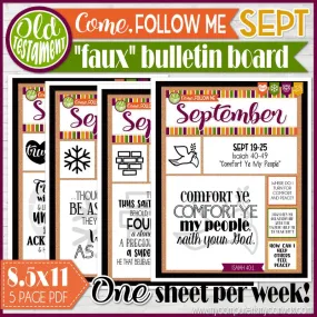 2022 CFM Old Testament "FAUX" Bulletin Board Sheets {SEPTEMBER} PRINTABLE