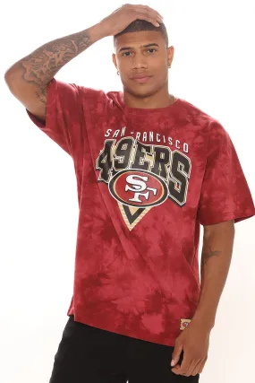 49ers Tie Dye Short Sleeve Tee - Red