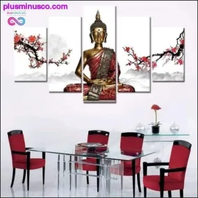 5 Piece Canvas Art Thai Buddha canvas painting