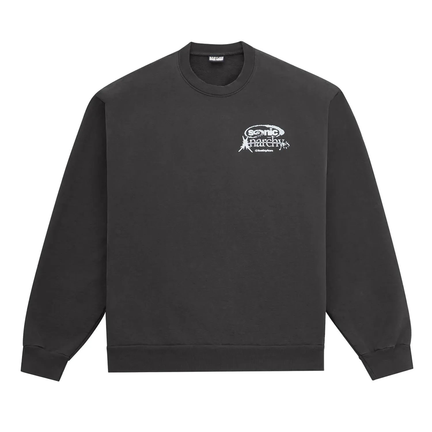 Babylon LA Sonic Anarchy Crewneck Sweatshirt Washed Black