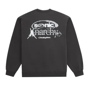 Babylon LA Sonic Anarchy Crewneck Sweatshirt Washed Black