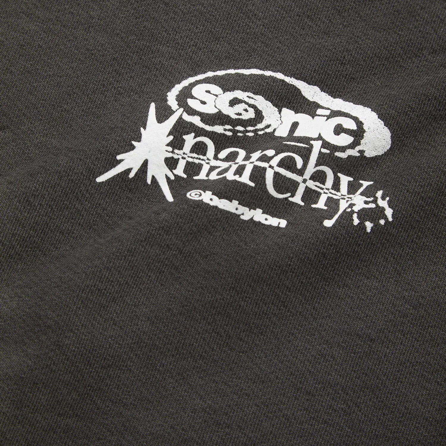 Babylon LA Sonic Anarchy Crewneck Sweatshirt Washed Black