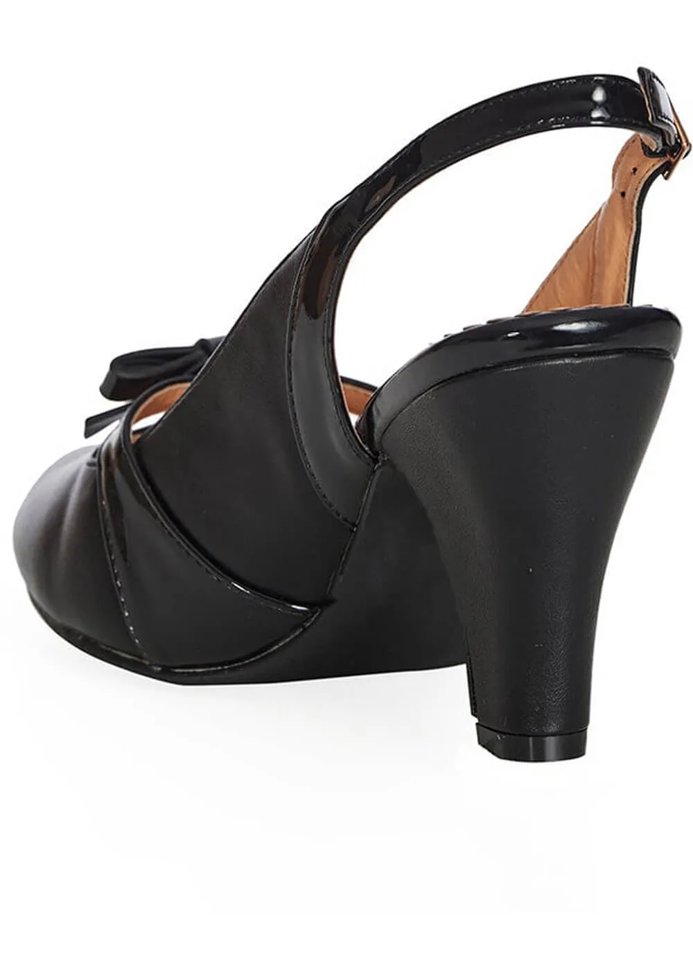 Banned Christy 50's Slingback Pumps Black