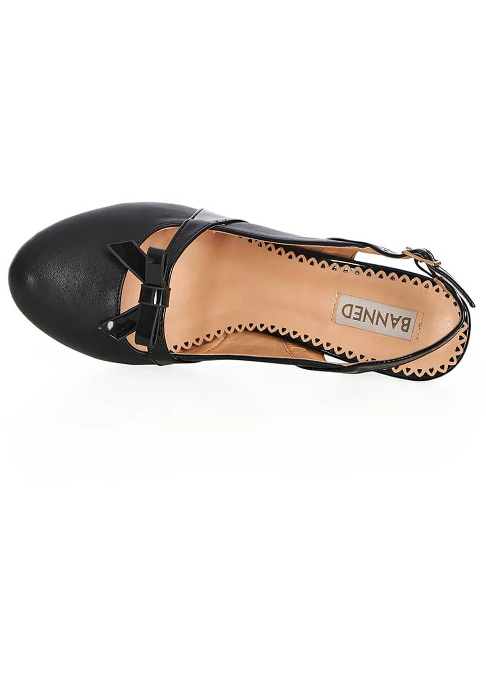 Banned Christy 50's Slingback Pumps Black