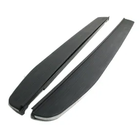 Black & Silver OE Style Side Steps Running Boards Range Rover Vogue 13-22 (L405)