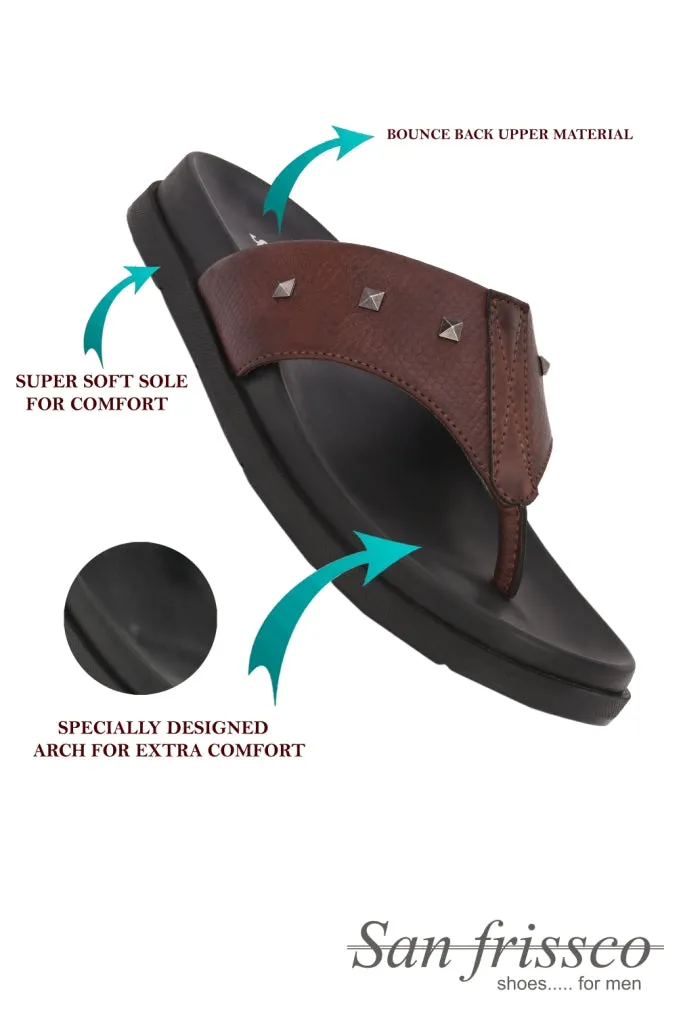 Cornell Brown Thong Slippers