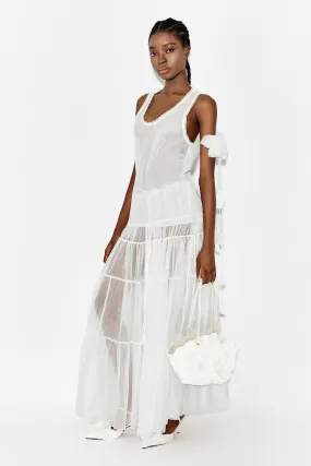 Doves Tiered See-Through Chiffon Long Length Skirt