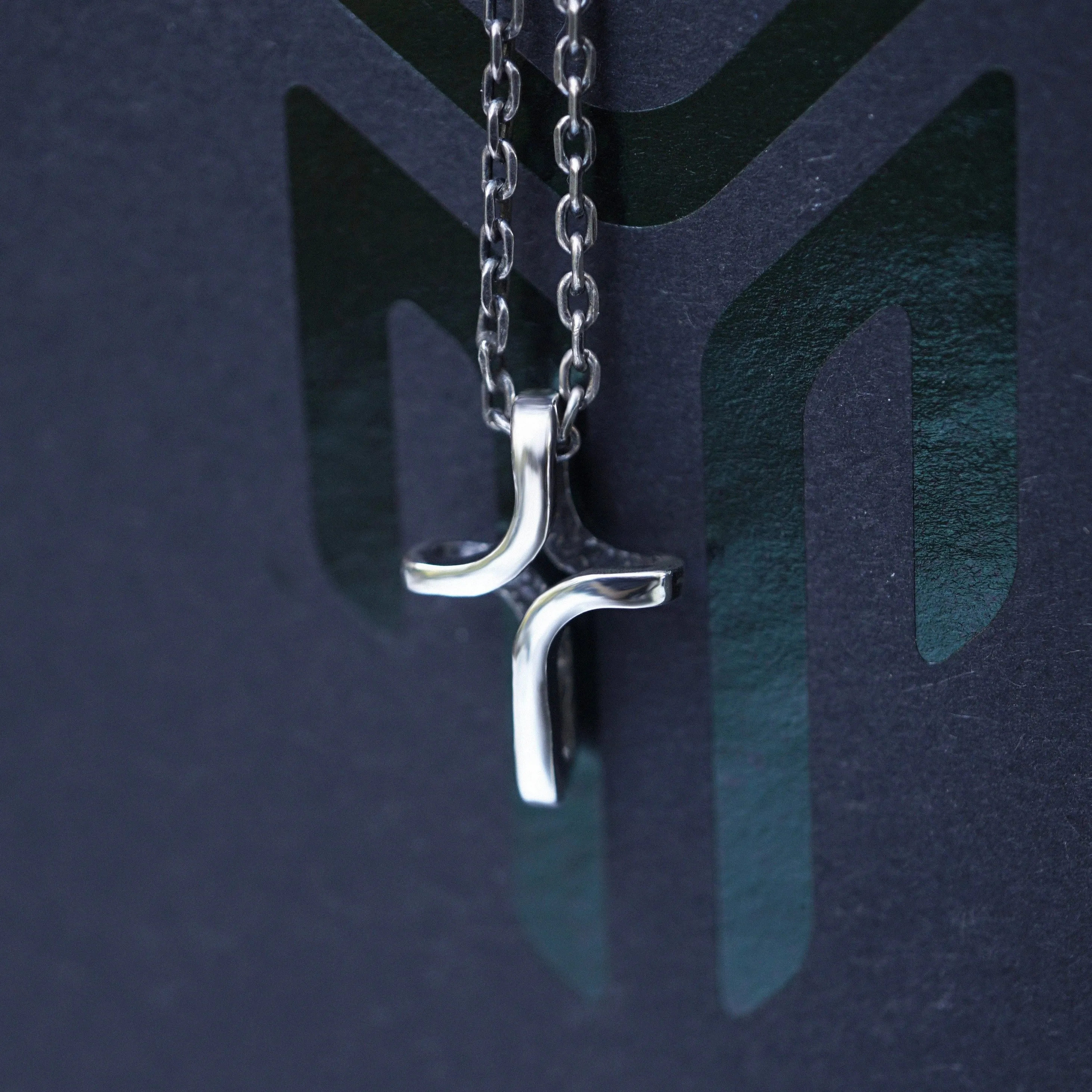 INFINITY | mens silver cross necklace