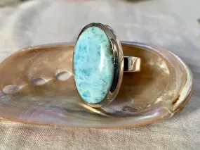 Larimar Akoni Ring - Long Oval