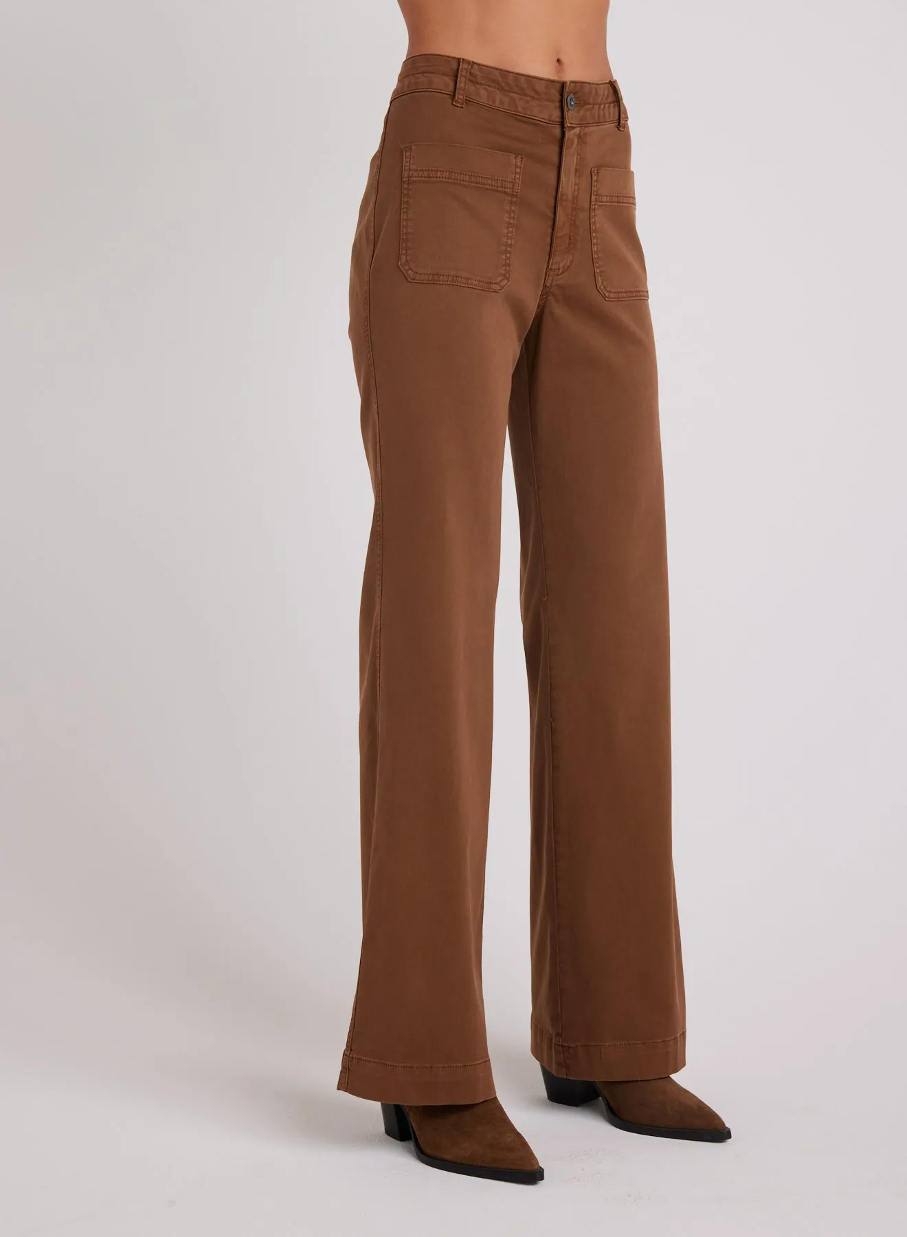 Lola Two Pocket Wide Leg - Spiced Brown