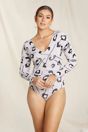 LS Plunge Front Bodysuit - Zanzibar 2.0 Bamboo Jersey