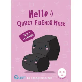 Mascarilla facial Hello:) Quret Friends Mask- Charcoal