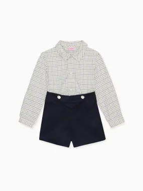 Navy Check Arlo Baby Boy Set