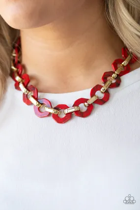 Paparazzi Accessories  - Fashionista Fever #N406 Peg - Red Necklace