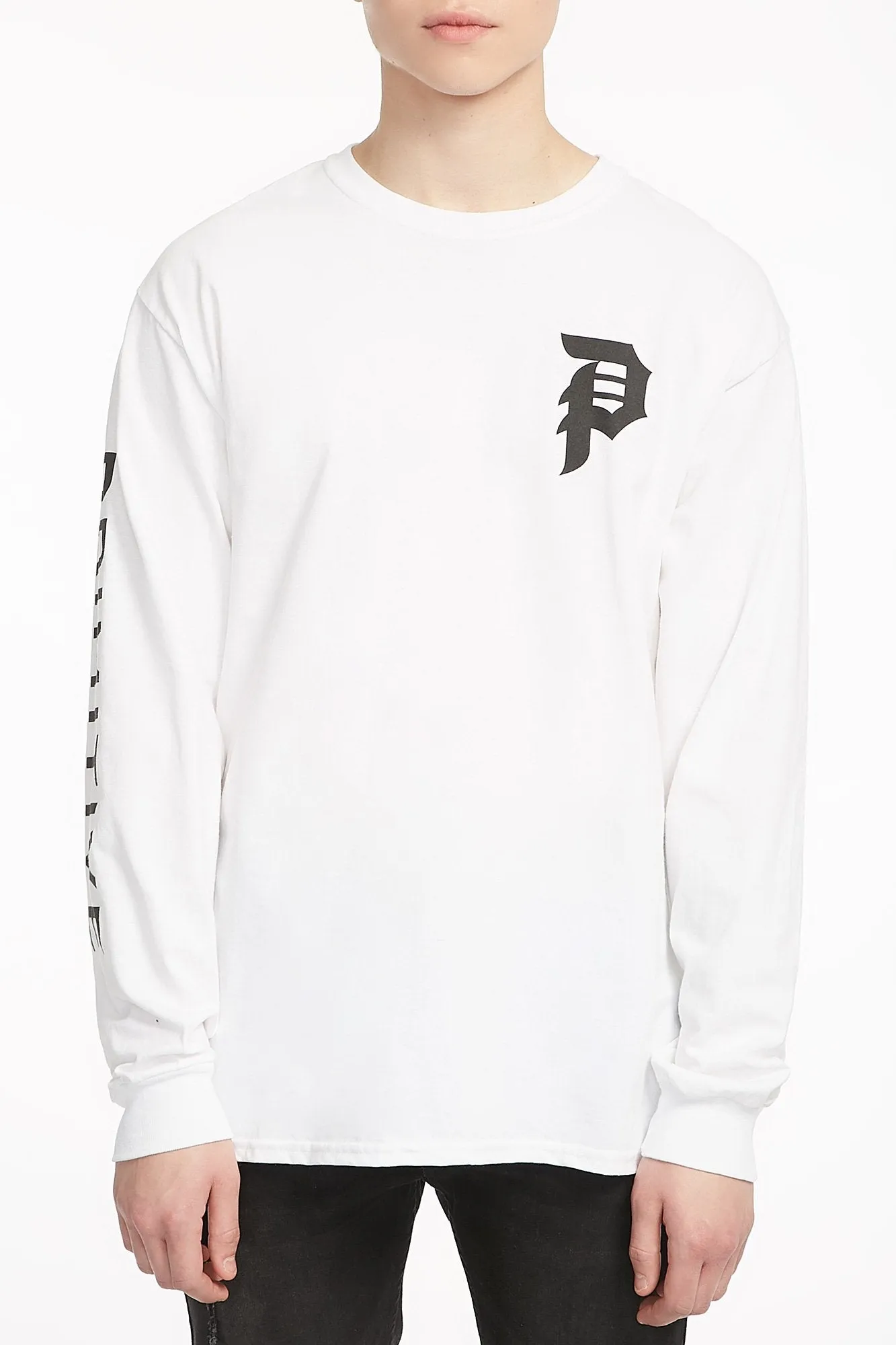 Primitive Guys White Bloom Long Sleeve Graphic Tee