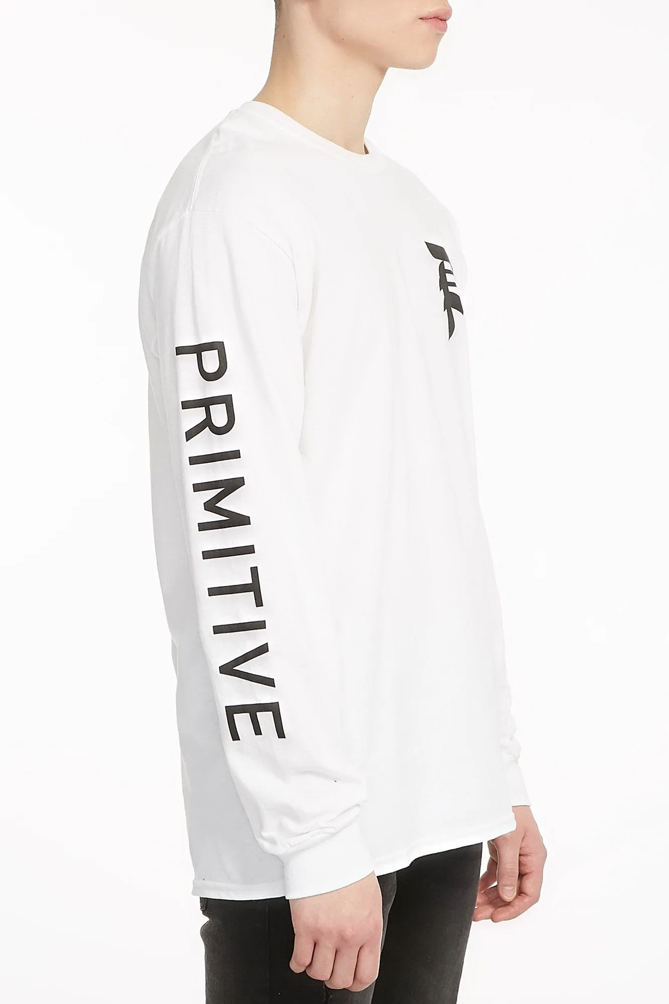 Primitive Guys White Bloom Long Sleeve Graphic Tee