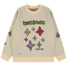 TAKA Original Cosmic Univ. star knit jumper