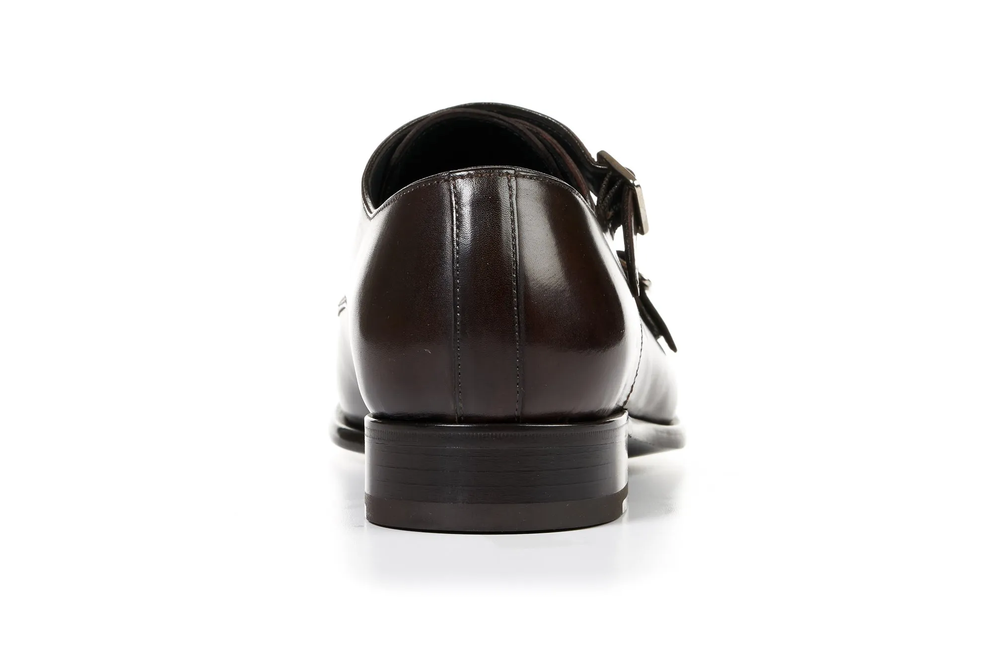 The Poitier Double Monk Strap - Chocolate