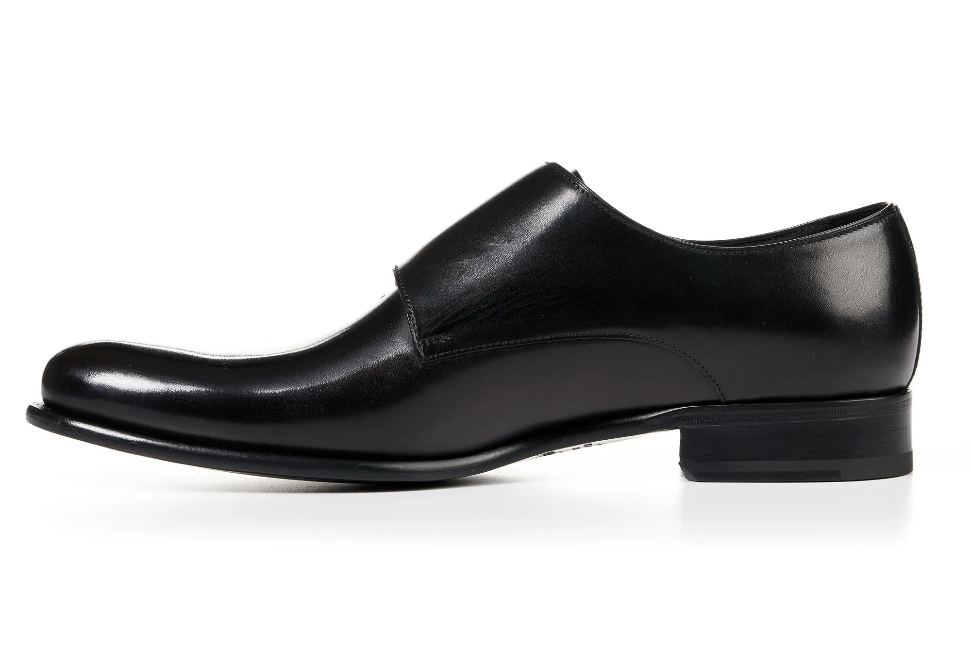 The Poitier Double Monk Strap - Nero