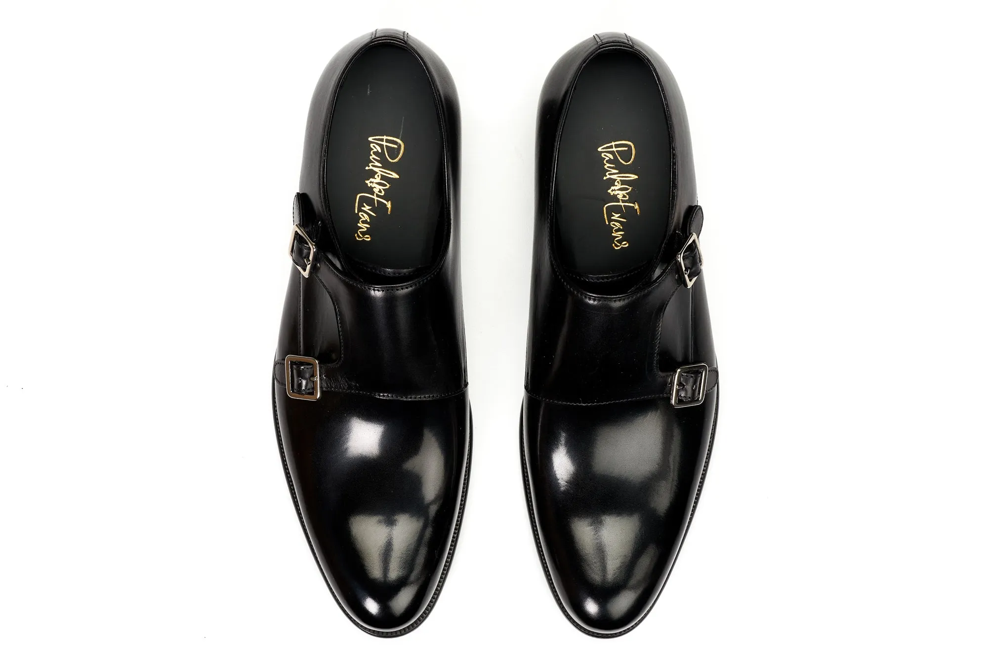 The Poitier Double Monk Strap - Nero