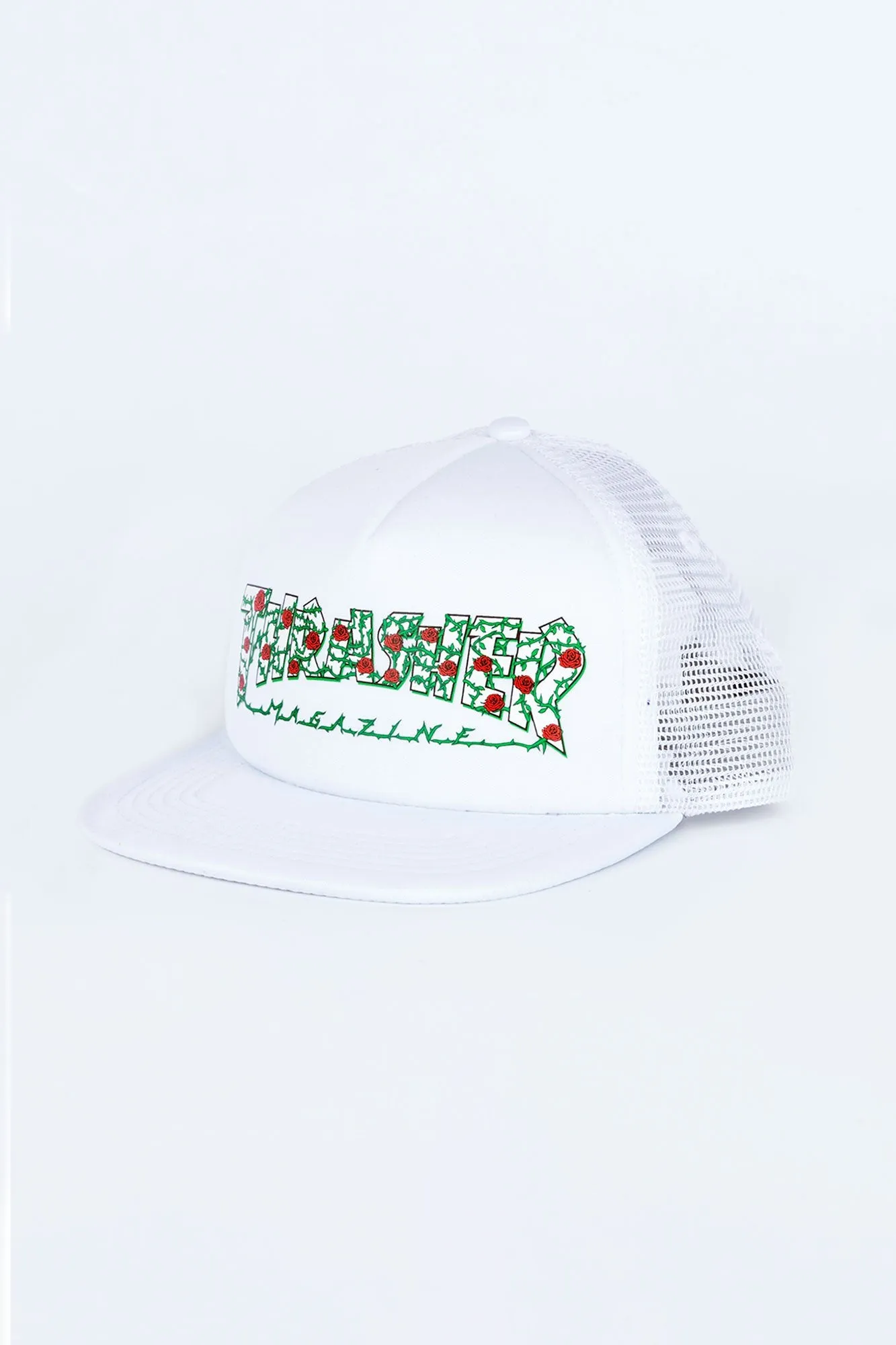 Thrasher Guys Roses White Mesh Cap