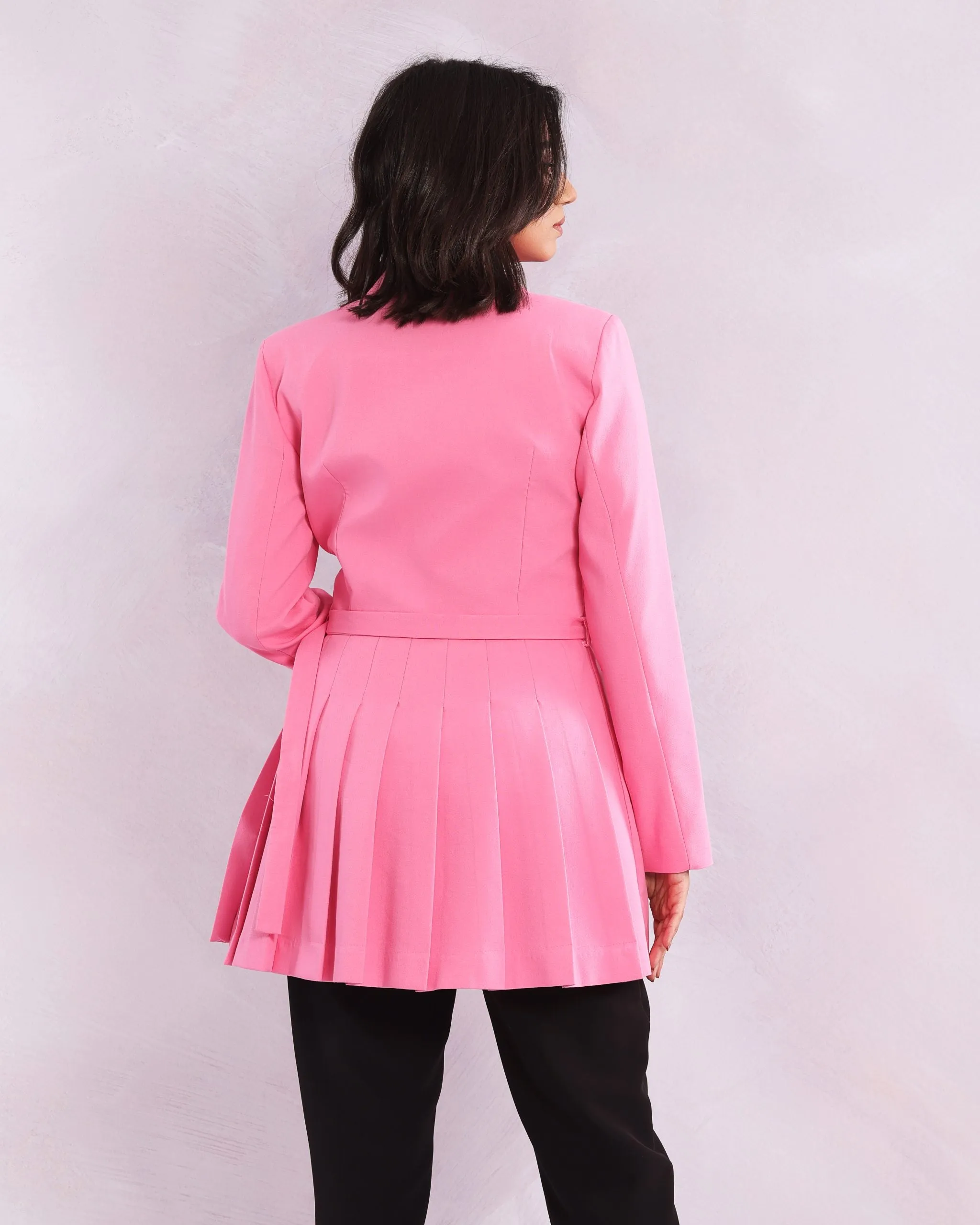 Veste Plissée Rose