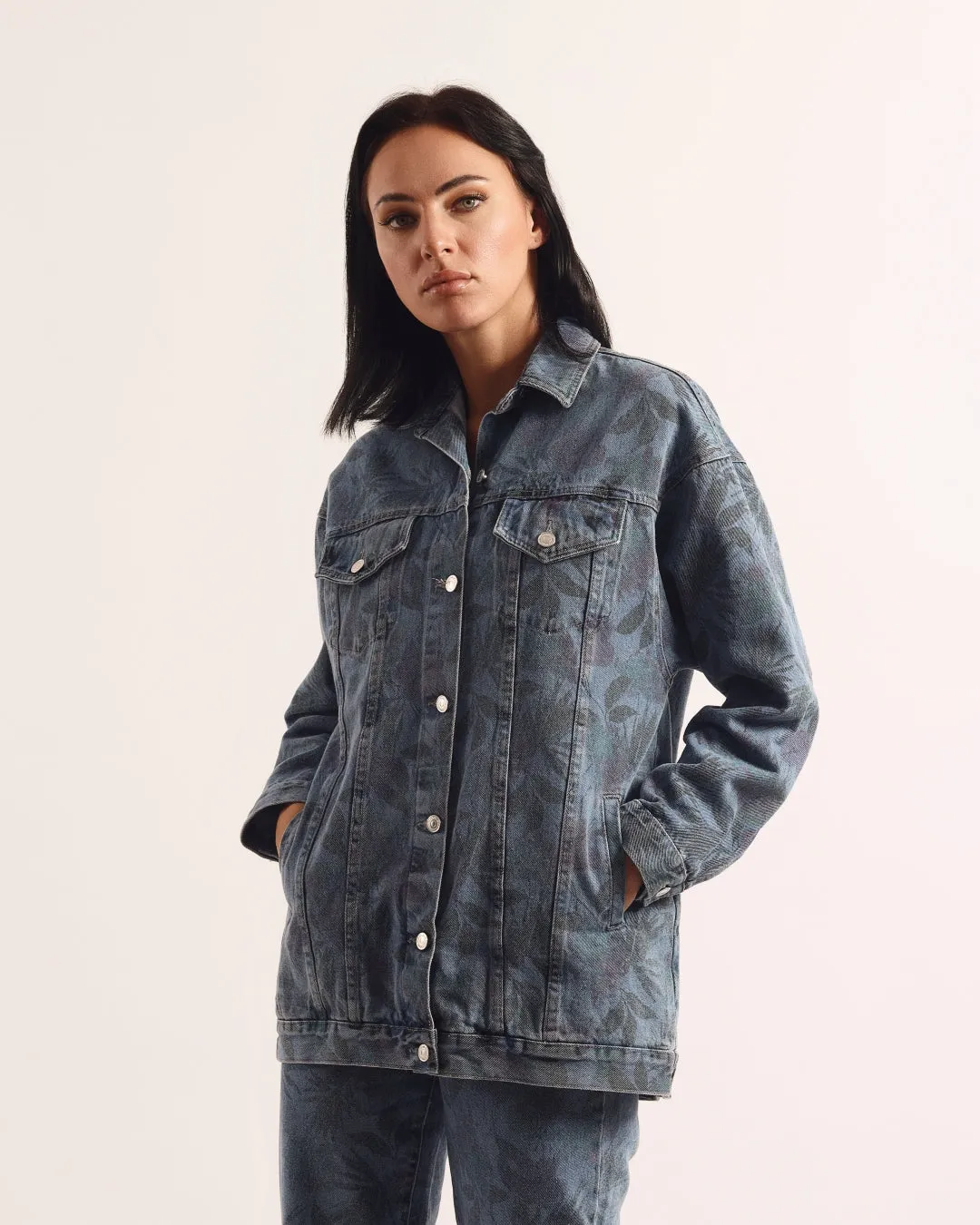 Veste Western Oversize Bleu