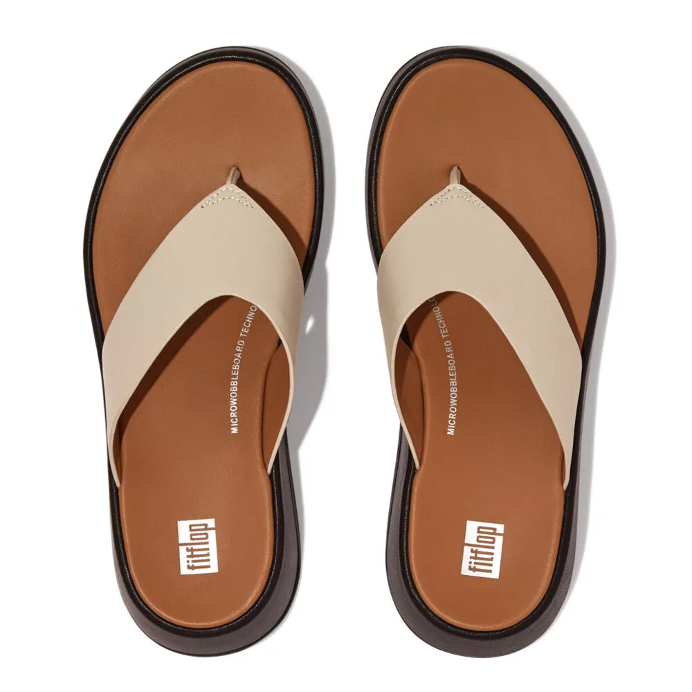 รองเท้าแตะแบบหูหนีบ ผู้หญิง รุ่น F-MODE LEATHER NEW FLATFORM TOE-POST SANDALS